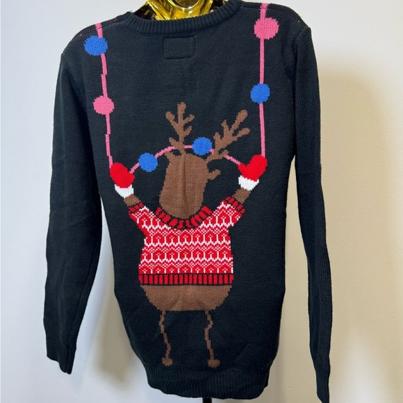 Daisy Boutique “Merry Christmas” Reindeer Pom Pom Sweater - Picture 5 of 9
